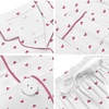 image:imageSWOMOG Womens Button Down Pajamas Set Short Sleeve Sleepwear Bride Soft Pj Lounge Sets XS3XLPink Polka Dot Hearts