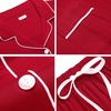 image:imageSWOMOG Womens Button Down Pajamas Set Short Sleeve Sleepwear Bride Soft Pj Lounge Sets XS3XLRed Piping Trim