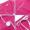 image:imageSWOMOG Womens Button Down Pajamas Set Short Sleeve Sleepwear Bride Soft Pj Lounge Sets XS3XLRose Red