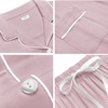 image:imageSWOMOG Womens Button Down Pajamas Set Short Sleeve Sleepwear Bride Soft Pj Lounge Sets XS3XLTaro Pink