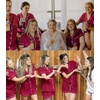 image:imageSWOMOG Womens Button Down Pajamas Set Short Sleeve Sleepwear Bride Soft Pj Lounge Sets XS3XLWine Red