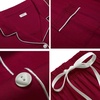 image:imageSWOMOG Womens Button Down Pajamas Set Short Sleeve Sleepwear Bride Soft Pj Lounge Sets XS3XLWine Red