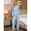 image:imageSWOMOG Womens Pajamas Set Long Sleeve Sleepwear Button Down Nightwear Soft Cotton Pj Lounge Sets