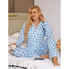 image:imageSWOMOG Womens Pajamas Set Long Sleeve Sleepwear Button Down Nightwear Soft Cotton Pj Lounge Sets