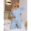 image:imageSWOMOG Womens Pajamas Set Long Sleeve Sleepwear Button Down Nightwear Soft Cotton Pj Lounge Sets
