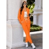 image:imageSWOMOG Womens Pajamas Set Long Sleeve Sleepwear Button Down Nightwear Soft Joggers PJs Sets with Pockets Lounge Sets Orange
