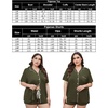 image:imageSWOMOG Womens Plus Size Pajamas Set Button Down Tops Short Sleeve Sleepwear Soft Pajama Shorts 2 Pcs Lounge Sets With PocketArmy Green