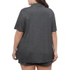 image:imageSWOMOG Womens Plus Size Pajamas Set Button Down Tops Short Sleeve Sleepwear Soft Pajama Shorts 2 Pcs Lounge Sets With PocketDark Gary
