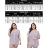 image:imageSWOMOG Womens Plus Size Pajamas Set Button Down Tops Short Sleeve Sleepwear Soft Pajama Shorts 2 Pcs Lounge Sets With PocketLilac