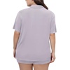 image:imageSWOMOG Womens Plus Size Pajamas Set Button Down Tops Short Sleeve Sleepwear Soft Pajama Shorts 2 Pcs Lounge Sets With PocketLilac