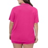image:imageSWOMOG Womens Plus Size Pajamas Set Button Down Tops Short Sleeve Sleepwear Soft Pajama Shorts 2 Pcs Lounge Sets With PocketRose Red