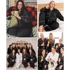 image:imageSWOMOG Womens Plus Size Pajamas Set Silk Satin Button Down Sleepwear Long Sleeve Pjs Set 2 Piece Loungewear with PocketsBlack