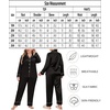 image:imageSWOMOG Womens Plus Size Pajamas Set Silk Satin Button Down Sleepwear Long Sleeve Pjs Set 2 Piece Loungewear with PocketsBlack