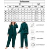 image:imageSWOMOG Womens Plus Size Pajamas Set Silk Satin Button Down Sleepwear Long Sleeve Pjs Set 2 Piece Loungewear with PocketsDark Green
