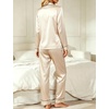 image:imageSWOMOG Womens Satin Pajamas Long Sleeve Sleepwear Silk Soft Button Down Loungewear Pjs Set SXXLChampagne