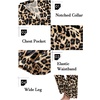 image:imageSWOMOG Womens Satin Pajamas Long Sleeve Sleepwear Silk Soft Button Down Loungewear Pjs Set SXXLLeopard