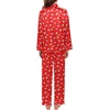 image:imageSWOMOG Womens Silk Satin Pajamas Set Long Sleeve Sleepwear Two Pieces Loungewear Set ButtonDown Contrast Pjs SetChristmas Red