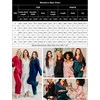 image:imageSWOMOG Womens Silk Satin Pajamas Set Long Sleeve Sleepwear Two Pieces Loungewear Set ButtonDown Contrast Pjs SetChristmas Red