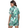 image:imageSWOMOG Womens Silk Satin Pajamas Short Sleeve Loungewear TwoPiece Sleepwear ButtonDown Pj Set