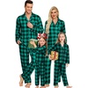 image:imageSWOMOG Family Matching Christmas Pajama Sets UltraSoft PJs Sets Long Sleeve Pull Over SleepwearGreen Plaid