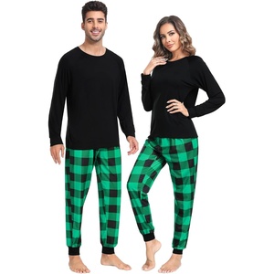 image:imageSWOMOG Family Christmas Pjs Matching Sets Christmas Pajamas for Family Xmas Jammies Set Christmas Holiday SleepwearGreen Black Plaid