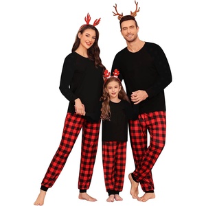 image:imageSWOMOG Family Christmas Pjs Matching Sets Christmas Pajamas for Family Xmas Jammies Set Christmas Holiday SleepwearRed Black Plaid