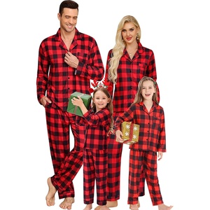 image:imageSWOMOG Family Matching Christmas Pajama Sets UltraSoft PJs Sets Long Sleeve Pull Over SleepwearRed Plaid
