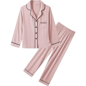 image:imageSWOMOG Kids Pajamas Sets Girls Boys Long Sleeve Sleepwear 2 Piece Lounge Sets Modal Button Down Pjs Set for 413 YearsBtaro Purple2 Piping