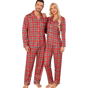 image:imageSWOMOG Matching Family Pajamas Christmas Pjs Long Sleeve Holiday Sleepwear Soft LoungewearRed Green Black Plaid