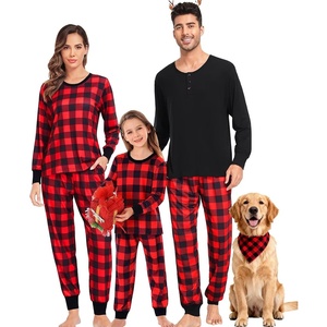 image:imageSWOMOG Matching Family Pajamas Christmas Pjs Long Sleeve Holiday Sleepwear Soft LoungewearRed Plaid