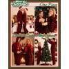 image:imageSWOMOG Couples One Piece Pajamas Sets Christmas Men amp Women Fleece Winter Loungewear ZipUp Jumpsuit with Pockets PjsRed Grid
