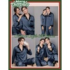 image:imageSWOMOG Couples Pajama Sets Men amp Women Satin Long Sleeve Sleepwear Silky Classic Button Down Soft Loungewear Pjs SetDeep Grey