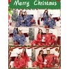 image:imageSWOMOG Couples Silky Satin Pajama Set Long Sleeve Pj Set Button Dwon Loungewear 2 PCS Sleepwear SetChristmas Red