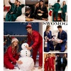 image:imageSWOMOG Couples Silky Satin Pajama Set Long Sleeve Pj Set Button Dwon Loungewear 2 PCS Sleepwear SetNavy Blue