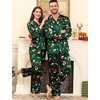 image:imageSWOMOG Family Matching Pajama Set 2Pcs Silk Satin Sleepwear Long Sleeve Button Down LoungewearChampagne