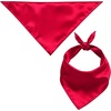 image:imageSWOMOG Family Matching Pajama Set 2Pcs Silk Satin Sleepwear Long Sleeve Button Down LoungewearRed