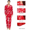 image:imageSWOMOG Family Matching Pajama Set Silk Satin Button Down Sleepwear WomenMenKids Long Sleeve 2 Pcs Pj SetChristmas Red