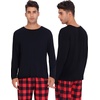 image:imageSWOMOG Family Matching Pajamas Set Christmas Plaid Pajamas for Men Women Long Sleeve Sleepwear Pjs Set