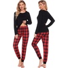 image:imageSWOMOG Family Matching Pajamas Set Christmas Plaid Pajamas for Men Women Long Sleeve Sleepwear Pjs Set