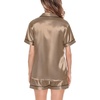 image:imageSWOMOG Satin Matching Pajamas Sets Couple Silk Button Down Nightwear Women amp Men Short Sleeve Sleepwear 2 Pieces LoungewearOpaue Couche