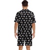 image:imageSWOMOG Silk Satin Pajamas Sets for Men Short Sleeve 2 Piece Button Down Sleepwear Mens Loungewear Sets with PocketsWhite Leopard