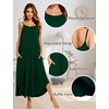 image:imageSWOMOG Women Long Nightgown Pajama Dress Soft Strap Nightdress Summer Sleeveless Nightshirt Lounge Dress with PocketsGreen