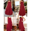 image:imageSWOMOG Women Long Nightgown Pajama Dress Soft Strap Nightdress Summer Sleeveless Nightshirt Lounge Dress with PocketsWine Red