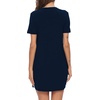 image:imageSWOMOG Womens Button Down Nightgown Short Sleeve Nightshirt VNeck Sleepwear Boyfriend Sleepshirt Pajama Dress Navy Blue2 Medium