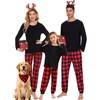 image:imageSWOMOG Family Matching Pajamas Set Christmas Plaid Pajamas for Men Women Long Sleeve Sleepwear Pjs Set