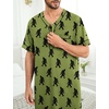 image:imageSWOMOG Mens Nightgown Short Sleeve Lounge Sleep Henley Shirt Pajama Big amp Tall Nightshirt Comfy Nightwear M3XLArmy Green Bigfoot