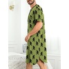 image:imageSWOMOG Mens Nightgown Short Sleeve Lounge Sleep Henley Shirt Pajama Big amp Tall Nightshirt Comfy Nightwear M3XLArmy Green Bigfoot