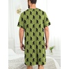 image:imageSWOMOG Mens Nightgown Short Sleeve Lounge Sleep Henley Shirt Pajama Big amp Tall Nightshirt Comfy Nightwear M3XLArmy Green Bigfoot