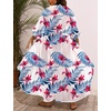 image:imageSWOMOG Women Cover Ups Plus Size Swimsuit Chiffon Kimono Long Cardigan Open Front Bathing Suit Summer Flowy Bikini BeachwearRed Floral