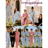 image:imageSWOMOG Womens 100 Cotton Pajamas Soft Short Sleeve Lounge Set 2 Piece Button Down Sleepwear with PocketsGreen